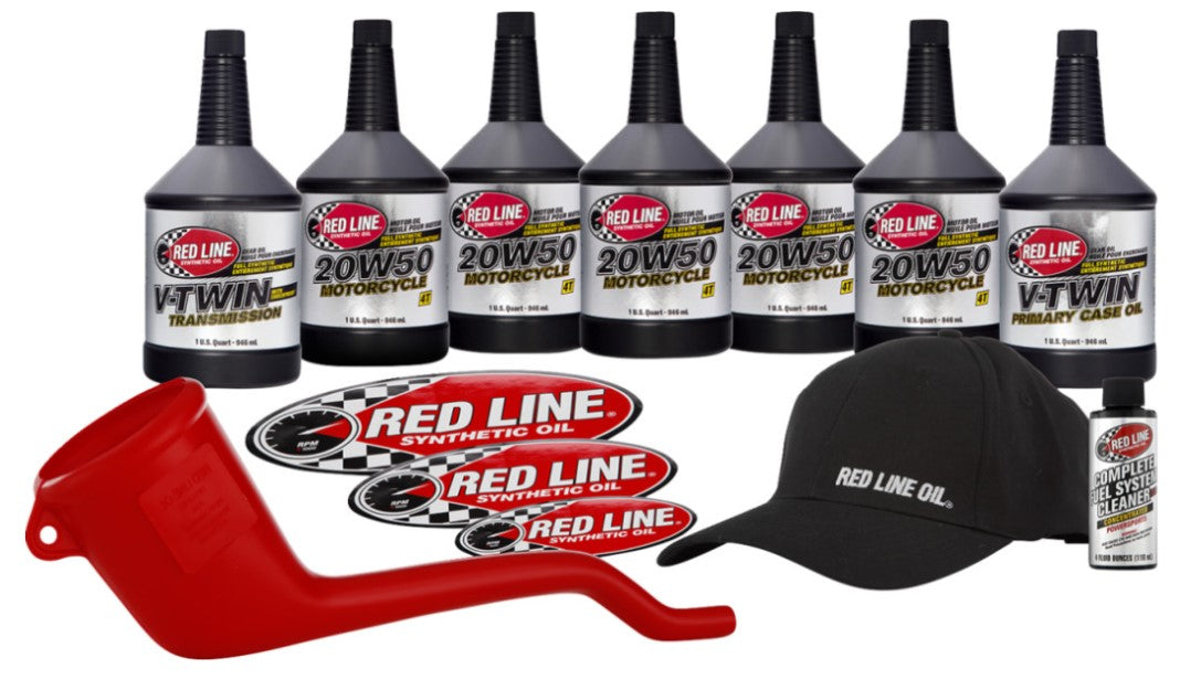 Red Line Synthetic V-Twin Powerpack Kit 20w-50