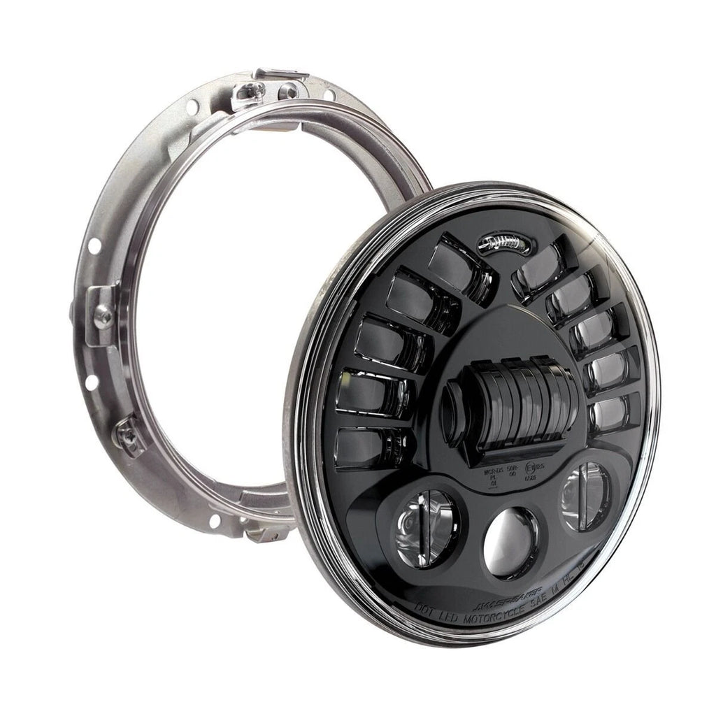 Custom Dynamics Adaptive Headlamp 7" for Harley Davidson Black 2001-2411